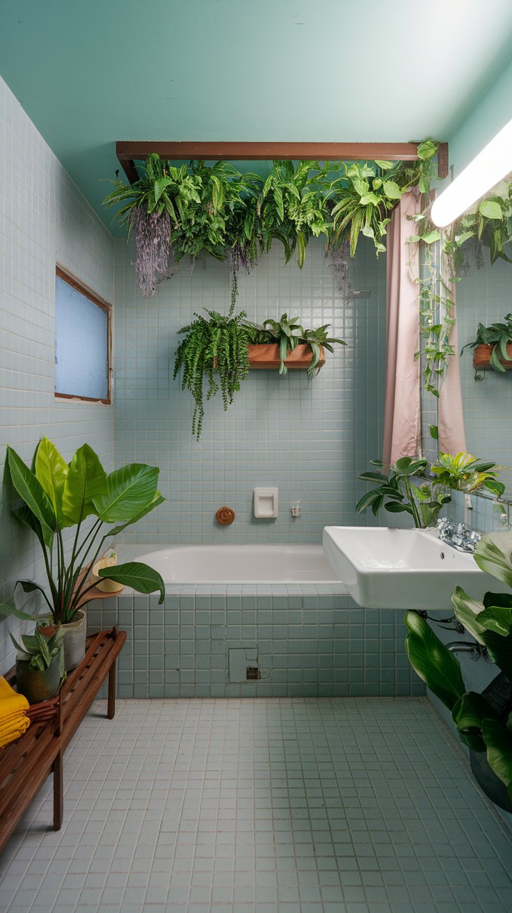 Greenery and Indoor Plants bathroom